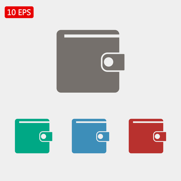 wallet icons set - Vektor, Bild