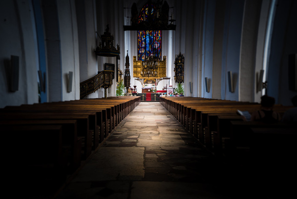 Interior of old church in Gdansk, Poland, Europe. - Foto, Imagem
