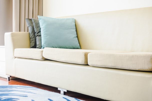 Beautiful luxury pillows on sofa - Foto, Imagen