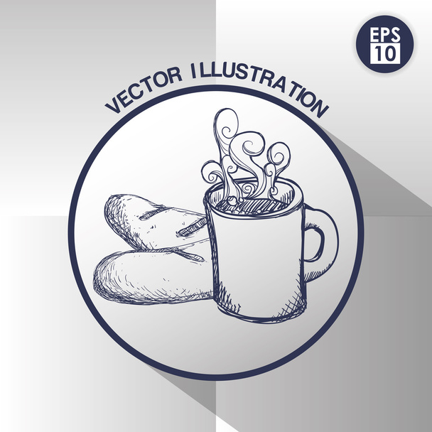 Design der Cafés - Vektor, Bild