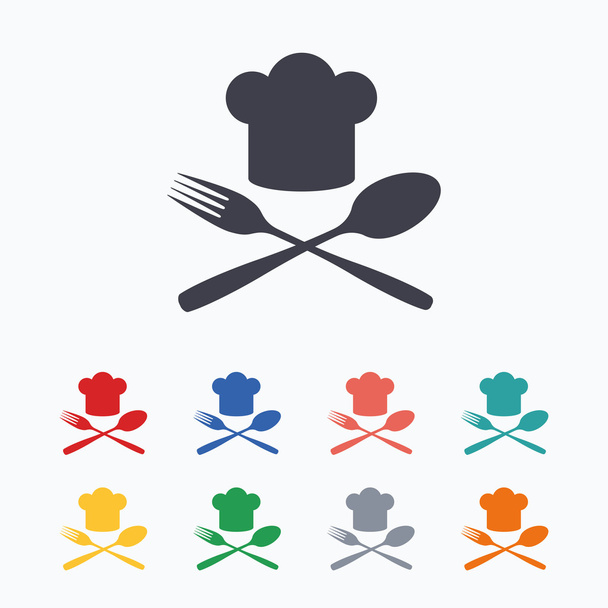 Chef hat sign icons - Vector, Imagen