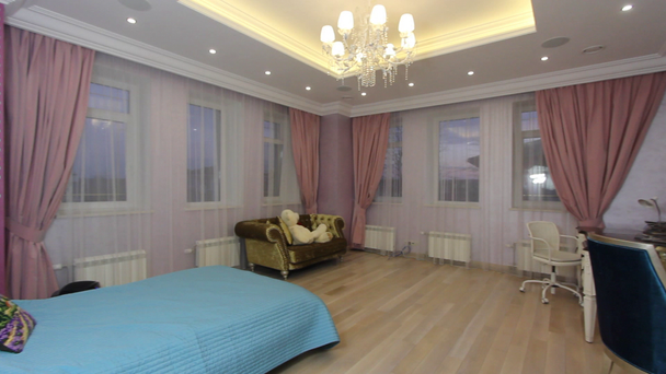 Luxury Διαμέρισμα εσωτερικό παιδικό δωμάτιο. - Πλάνα, βίντεο