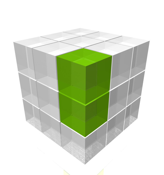3d glassy cubes - Foto, Bild