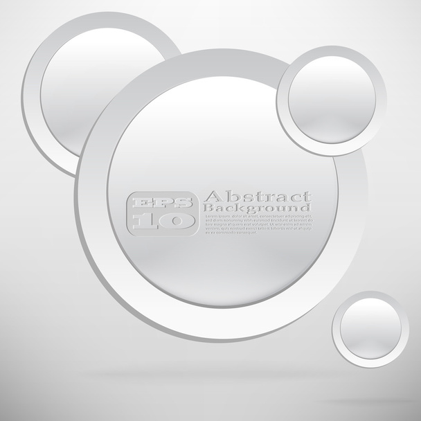 White circle plastic buttons background - Vector, Imagen
