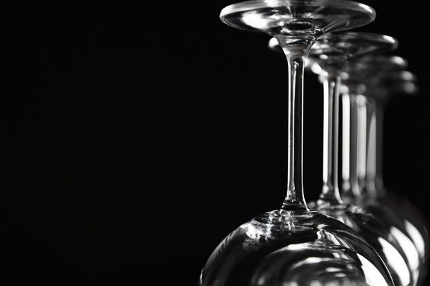 Empty wine glasses - Фото, изображение