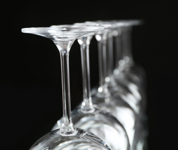 Wine glasses in a row - Фото, зображення