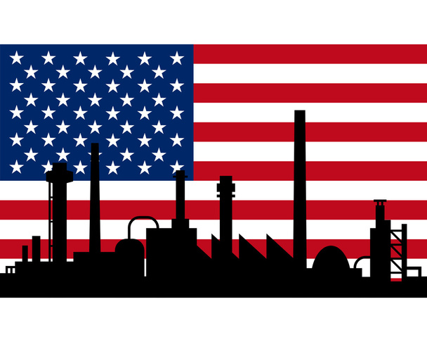 Industrie et drapeau des États-Unis
 - Vecteur, image
