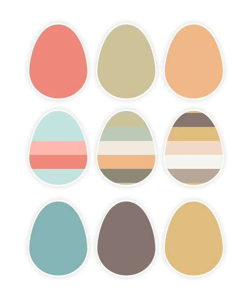 Uova di Pasqua scrapbook su bianco
 - Vettoriali, immagini