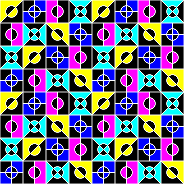 geometric seamless pattern in bright colors - Vettoriali, immagini