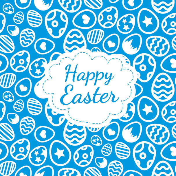 Happy Easter greeting card background color of the eggs seamless pattern - Vecteur, image