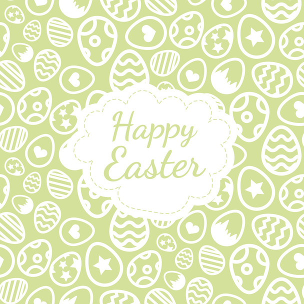 Happy Easter greeting card background color of the eggs seamless pattern - Vektor, obrázek
