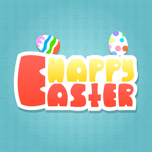 Happy Easter Typographical Background - Vector, imagen