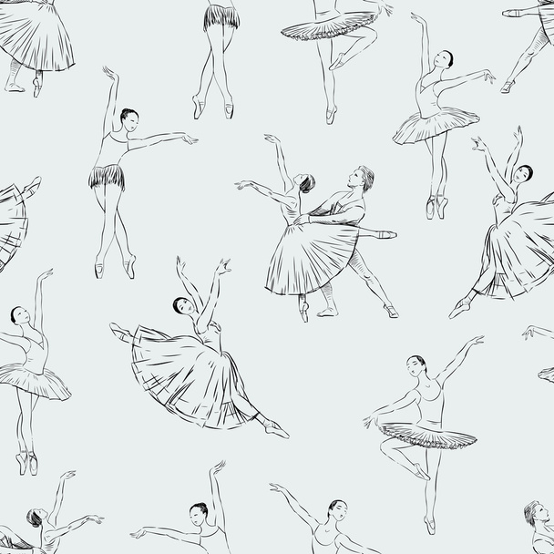 ballet dansers patroon - Vector, afbeelding