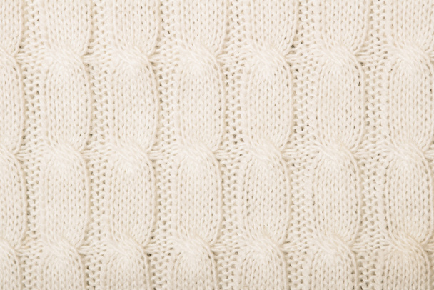 White knitted texture with ornament - Zdjęcie, obraz