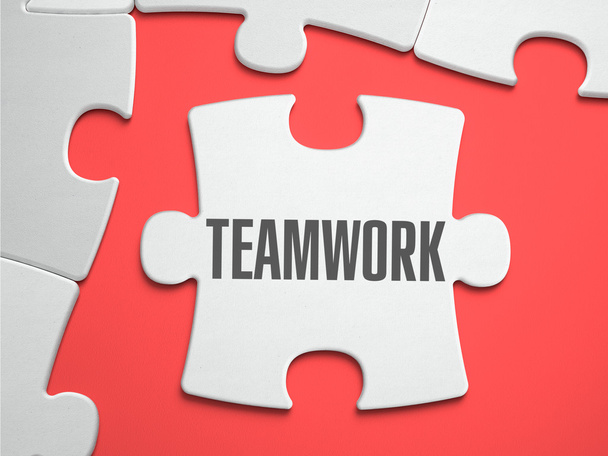 Teamwork - Puzzle on the Place of Missing Pieces. - Photo, image