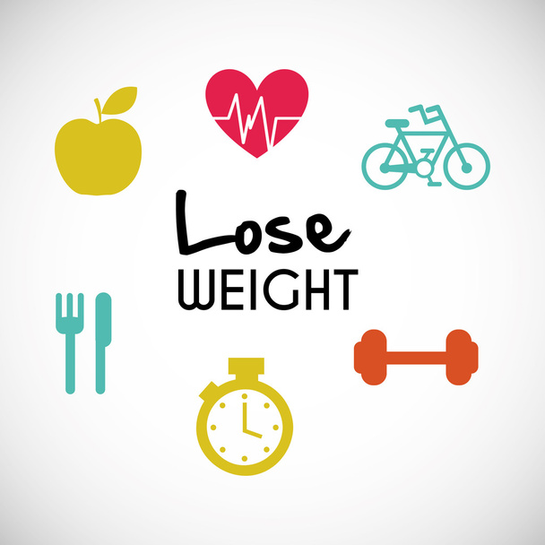 lose weight design - Vector, imagen