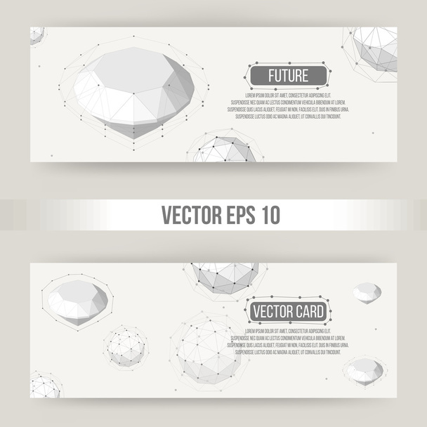 Abstract Creative concept vector background of geometric shapes. Polygonal design style letterhead and brochure for business. Vector Illustration eps 10 for your design. - Wektor, obraz
