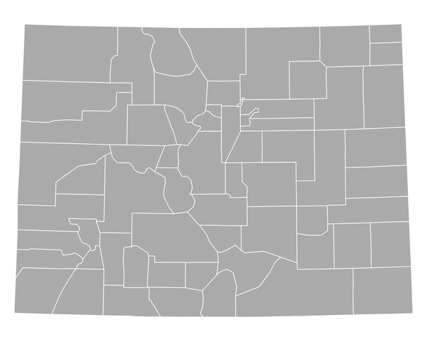 Accurate map of Colorado - Vector, Image