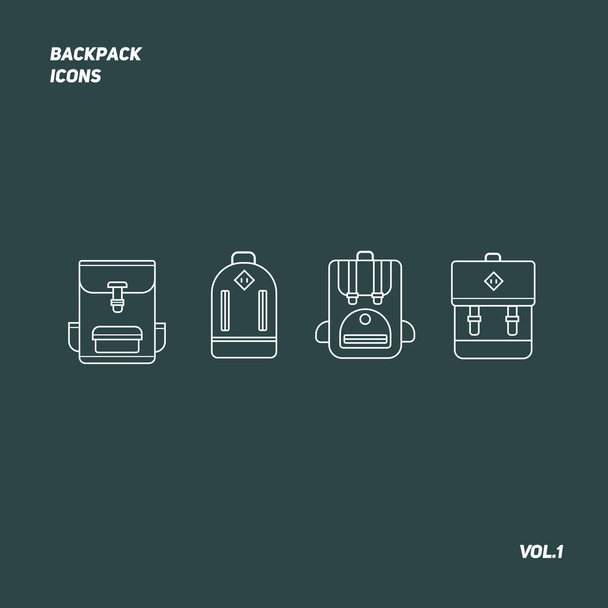 Fashion backpacks and bags - Vector, Image