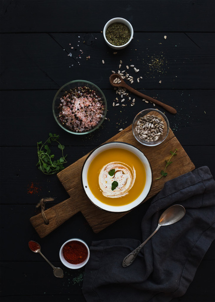 Pumpkin soup with cream - Foto, Imagen