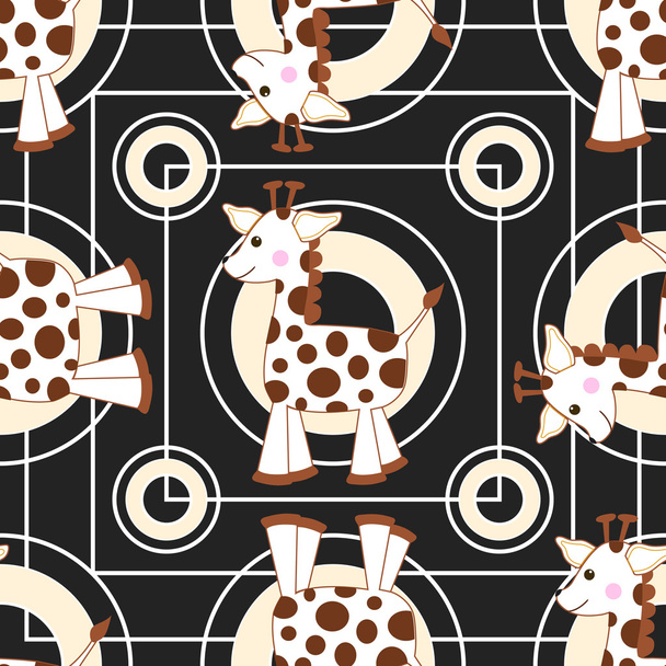 Giraffe seamless pattern - Vector, imagen