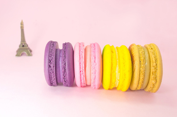 macarons and Eiffel Tower  - Photo, Image