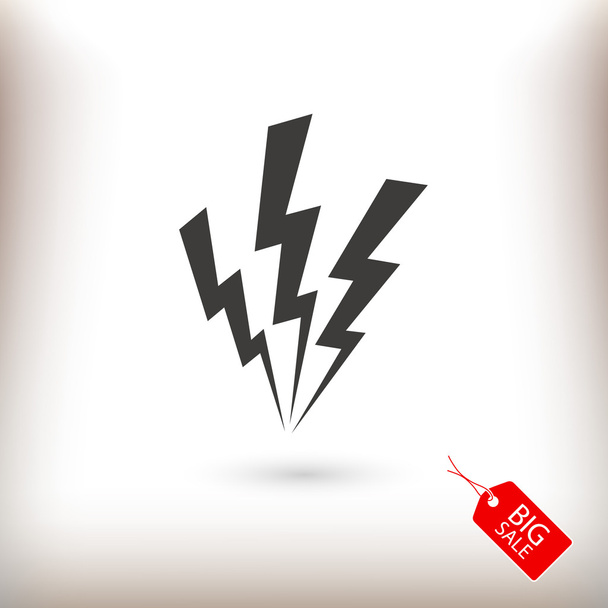 lightning icon sign - Вектор, зображення