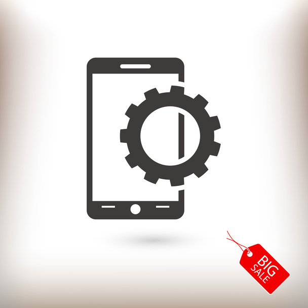 smartphone setting parameters icon - Vector, imagen