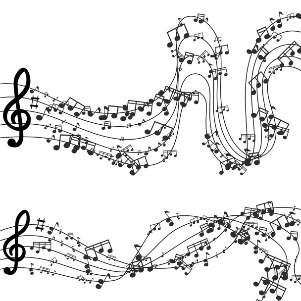Векторный дизайн фона современной чёрной музыки
 - Вектор,изображение