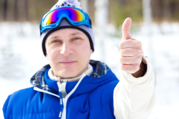 Thumbs up for skiing - Photo, Image