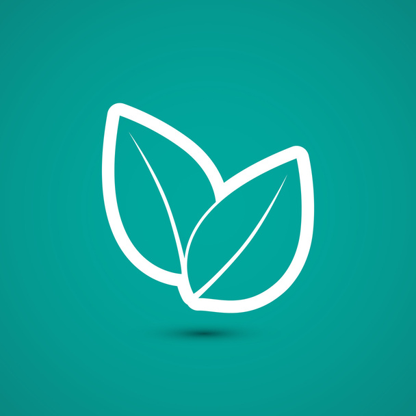 Leaves icon illustration. Flat design style - Vector, Image