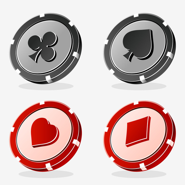 Vektor Casino Pokerchips - Vektor, Bild