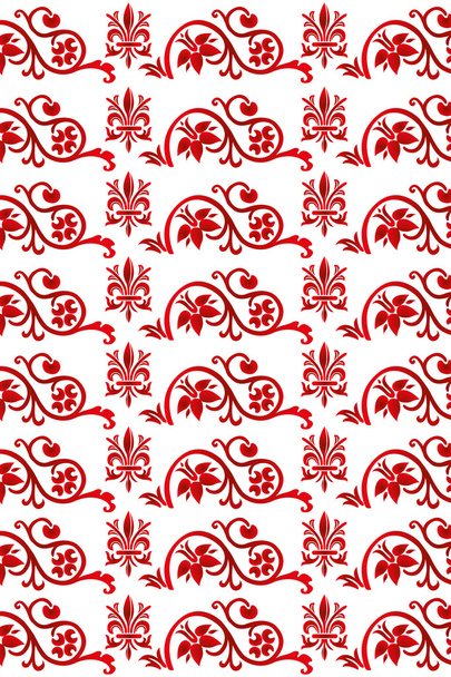 червоний безшовний квітковий візерунок
 - Вектор, зображення