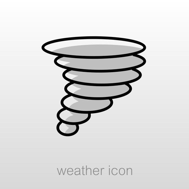 Tornádó forgószél ikonra. Meteorológia. Időjárás  - Vektor, kép