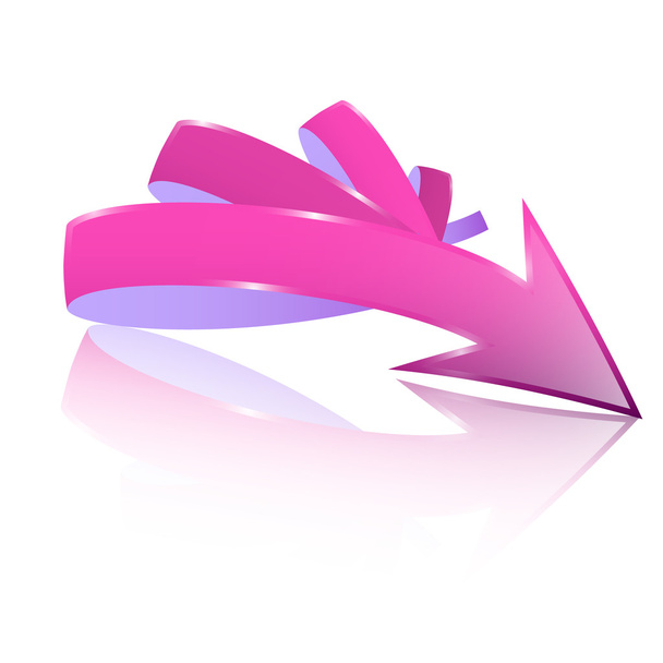Flecha abstracta Vector 3d rosa y púrpura
 - Vector, imagen