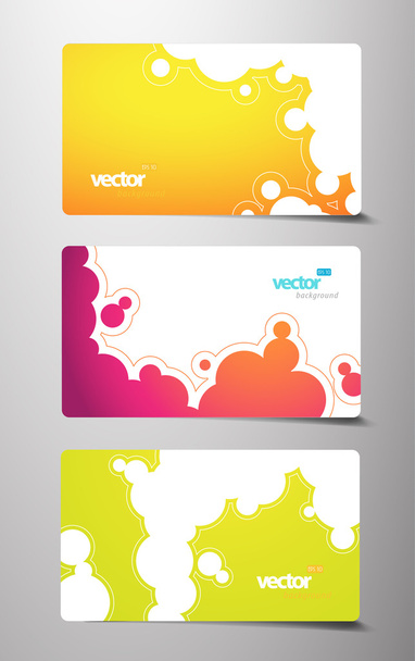 Set of gift cards with bubbles signs. - Vektor, obrázek