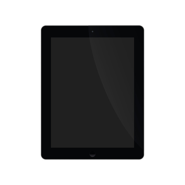 Illustration Grafik-Vektor-Tablet mit schwarzem Bildschirm - Vektor, Bild