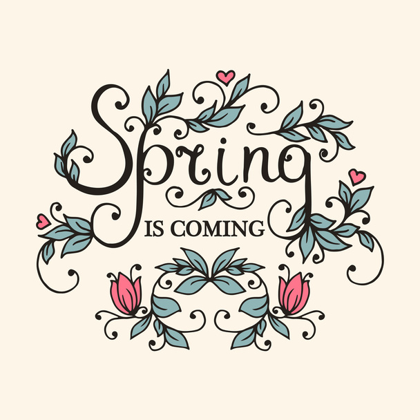 Wake up Spring is coming. - Vector, Imagen