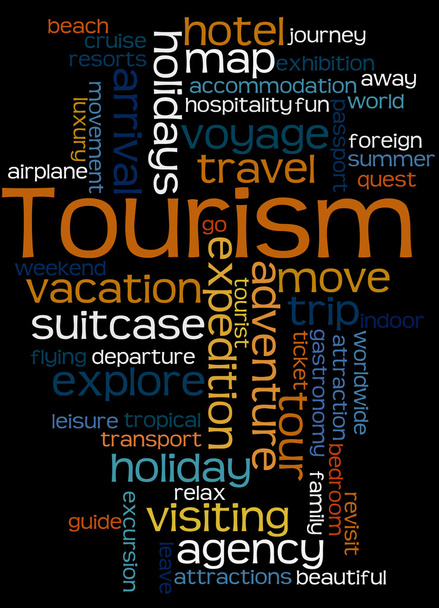 Tourism word cloud concept 5 - Photo, Image