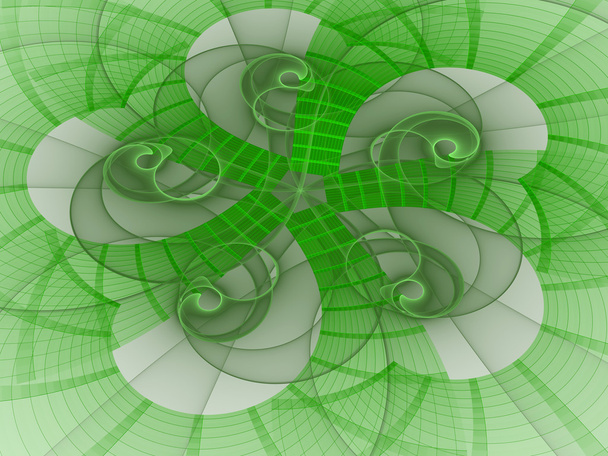 Технічна квітка - абстрактний зелений фон, створений комп'ютером
 - Фото, зображення