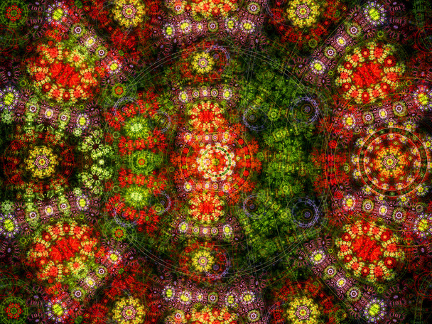 abstrakter digital generierter Hintergrund mit Ornament - Foto, Bild