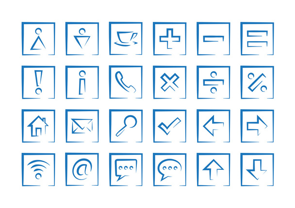 Blue general icons - Vector, Image