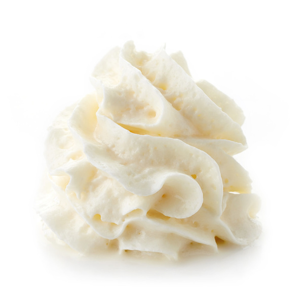 Crème fouettée sur fond blanc
 - Photo, image