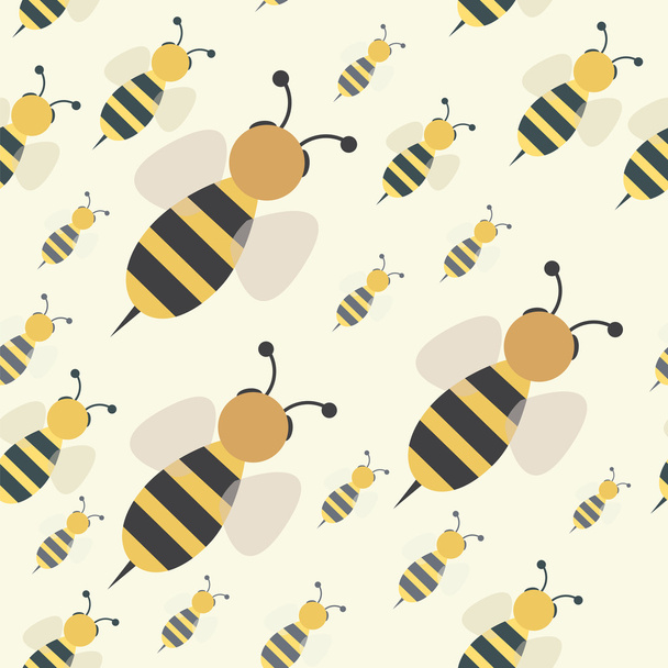 abstrakter Bienenschwarm nahtlos - Vektor, Bild