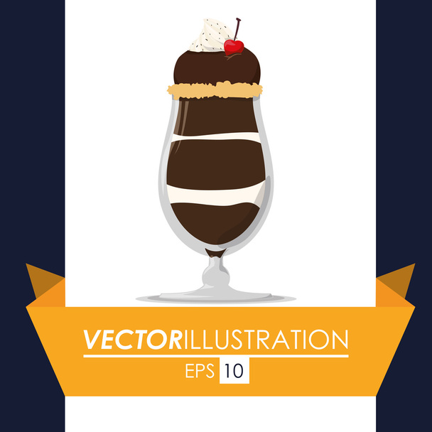 Chocolade pictogram ontwerp - Vector, afbeelding