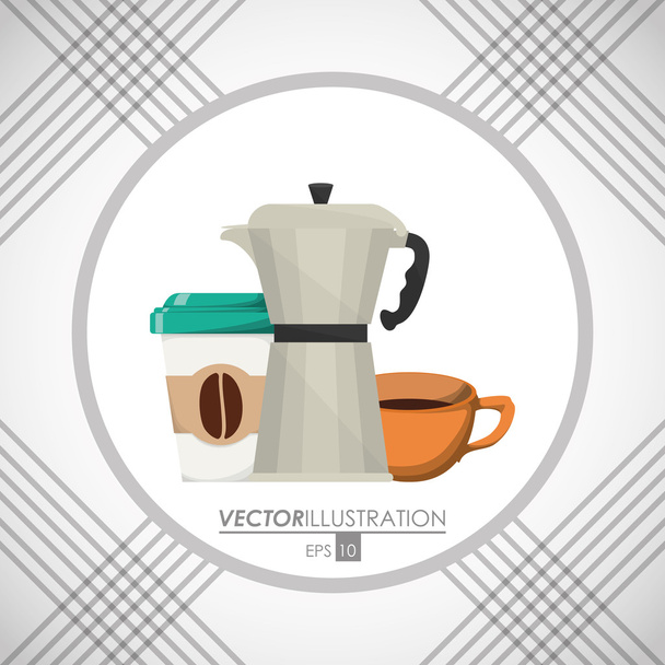 Kahvi kuvake suunnittelu
 - Vektori, kuva