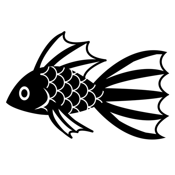 Ryby stylowe kreskówka na białym tle - Wektor, obraz