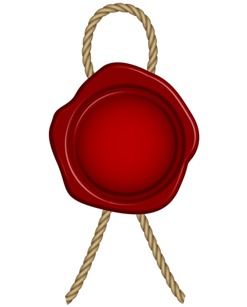 Vector illustration of red wax seal - Вектор, зображення