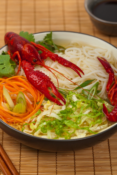Rice noodles with Crawfis - Photo, Image
