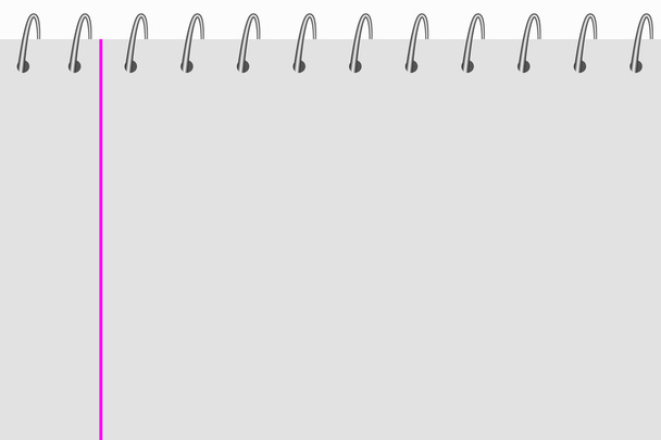 white notebook with washers up - Vector, Image